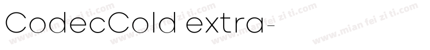 CodecCold extra字体转换